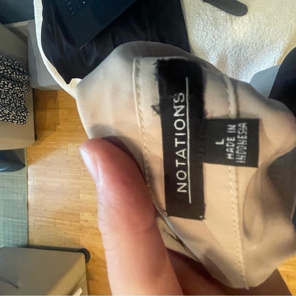 Notations tan long sleeve button up - Picture 3 of 4